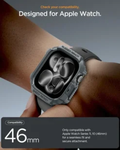 Spigen Apple Watch 11 46Mm|Apple-ETUI APPLE WATCH 11 46MM RUGGED ARMOR 2 DARK GRAY