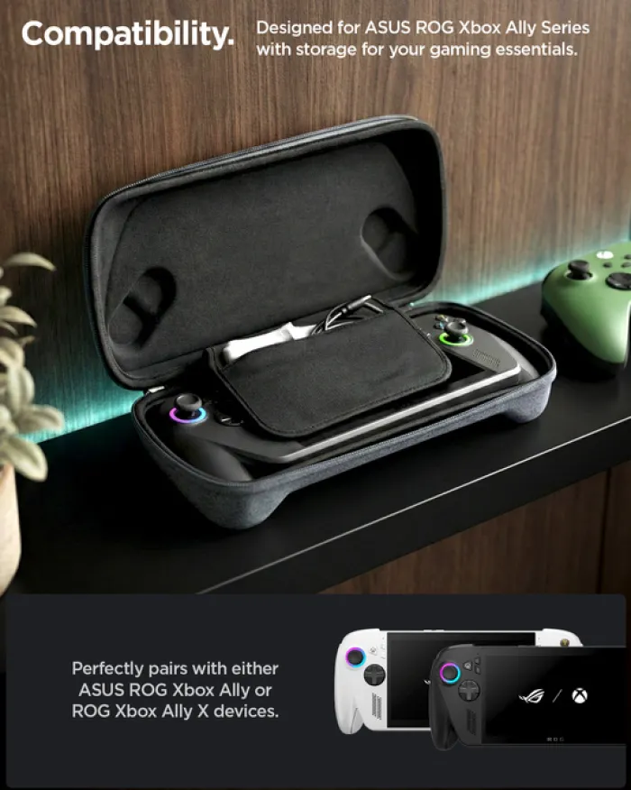 Spigen Asus Rog Ally|Akcesoria Do Konsol-ETUI ASUS ROG XBOK ALLY/ ALLY X KLASDEN POUCH CHARCOAL GRAY