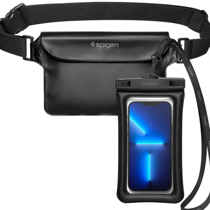 Spigen Etui Wodoszczelne|Pływające-Etui A621 Universal Waterproof Case & Waist Bag Black