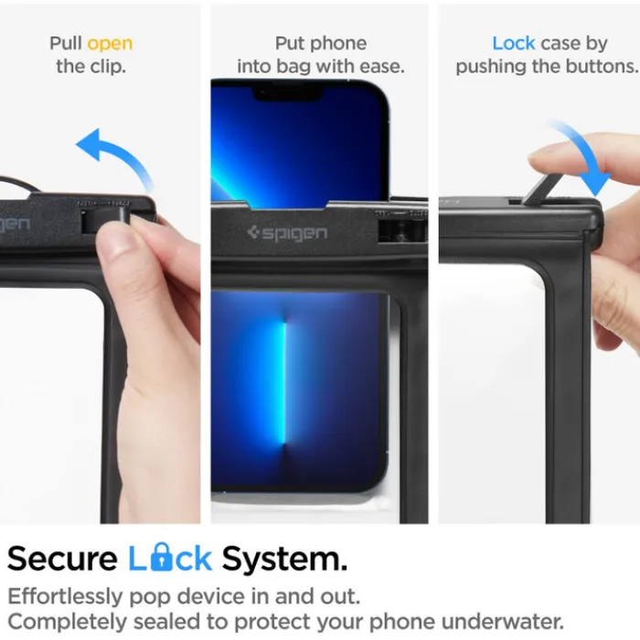 Spigen Inne|Etui Uniwersalne-Etui A601 Universal Waterproof Case Black