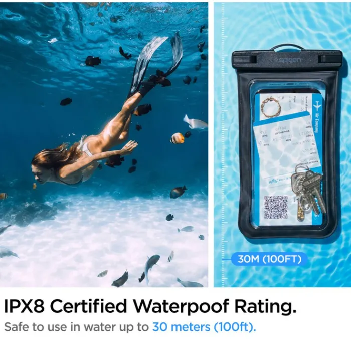 Spigen Inne|Etui Uniwersalne-Etui A601 Universal Waterproof Case Black