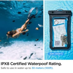 Spigen Inne|Etui Uniwersalne-Etui A601 Universal Waterproof Case 2-pack Black