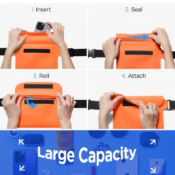 Spigen Etui Wodoszczelne|Wodoodporne-Etui A620 Universal Waterproof Waist Bag 2-pack Sunset Orange Case