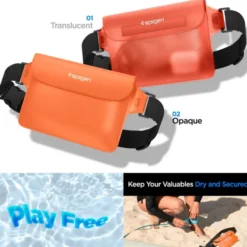 Spigen Etui Wodoszczelne|Wodoodporne-Etui A620 Universal Waterproof Waist Bag 2-pack Sunset Orange Case