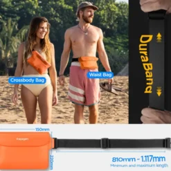 Spigen Etui Wodoszczelne|Wodoodporne-Etui A620 Universal Waterproof Waist Bag 2-pack Sunset Orange Case