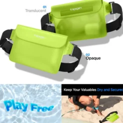 Spigen Etui Wodoszczelne|Wodoodporne-Etui A620 Universal Waterproof Waist Bag 2-pack Cactus Green Case
