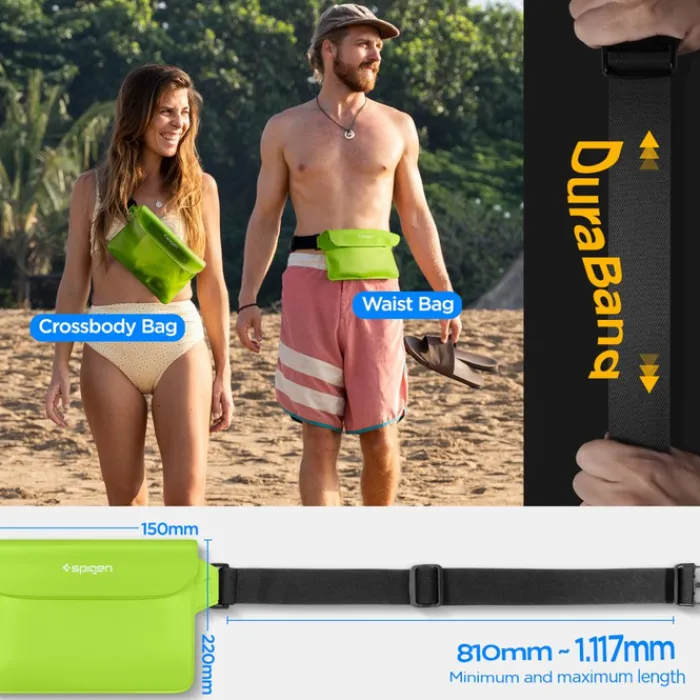 Spigen Etui Wodoszczelne|Wodoodporne-Etui A620 Universal Waterproof Waist Bag 2-pack Cactus Green Case