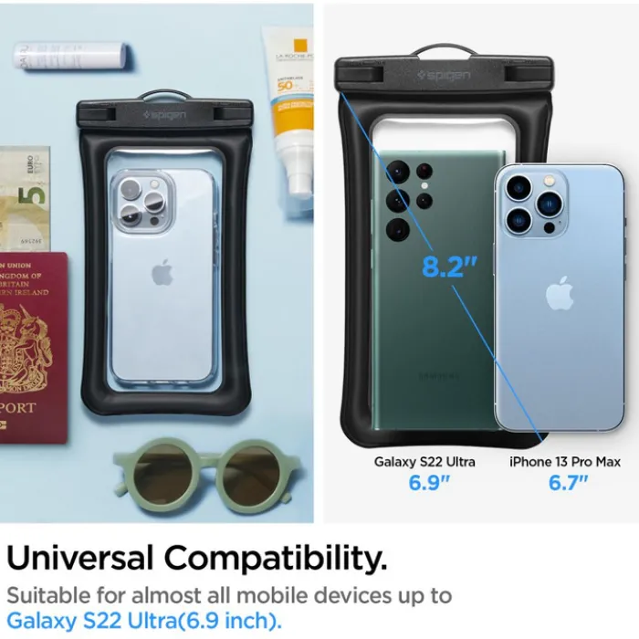 Spigen Etui Wodoszczelne|Wodoodporne-Etui A610 Universal Waterproof Float Case Black