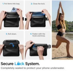 Spigen Etui Wodoszczelne|Wodoodporne-Etui A620 Universal Waterproof Waist Bag 2-pack Black
