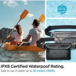 Spigen Etui Wodoszczelne|Wodoodporne-Etui A620 Uniwersalna Saszetka Wodoodporna Torebka Nerka Na Biodra Waterproof Waist Bag Black
