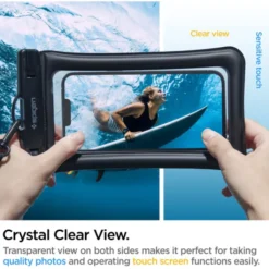 Spigen Etui Wodoszczelne|Wodoodporne-Etui A610 Wodoodporne Uniwersalne WATERPROOF FLOAT CASE 2-PACK BLACK