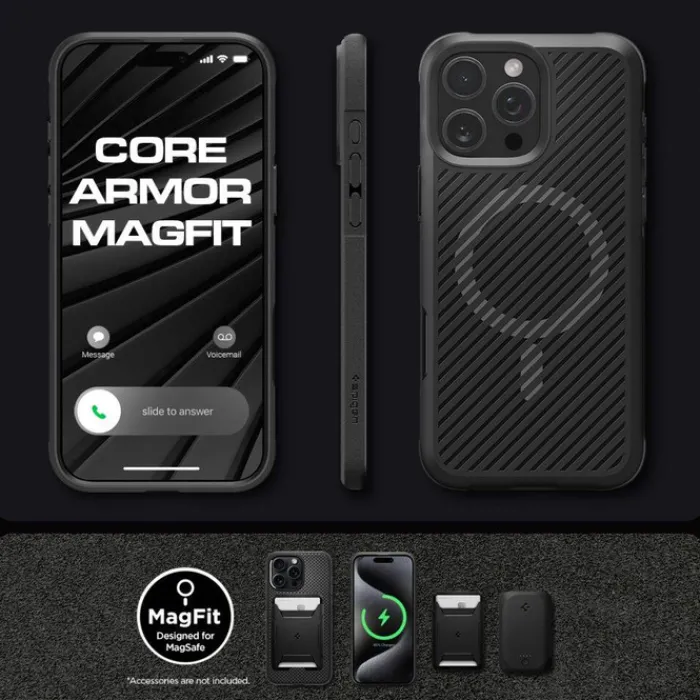 Spigen Apple|Magsafe-ETUI CORE ARMOR MAG MAGSAFE IPHONE 16 PRO MATTE BLACK