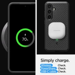 Spigen Samsung|Galaxy S24-Etui Core Armor Samsung Galaxy S24 Matte Black Case