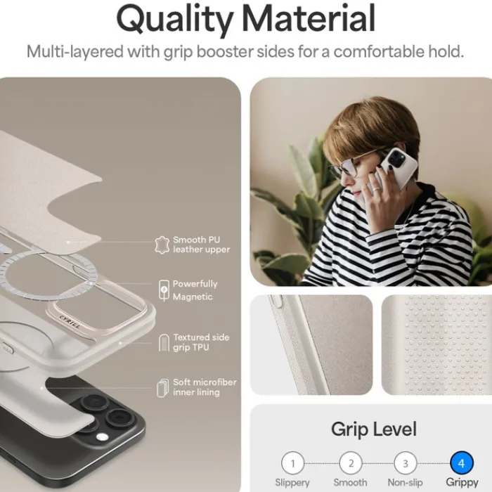 Spigen Iphone 16 Pro Max|Iphone 16 Pro Max-ETUI CYRILL KAJUK MAG MAGSAFE IPHONE 16 PRO MAX CREAM