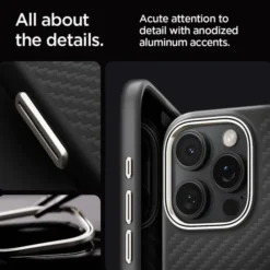 Spigen Iphone 16 Pro Max|Iphone 16 Pro Max-ETUI ENZO ARAMID MAG MAGSAFE IPHONE 16 PRO MAX BLACK/NATURAL