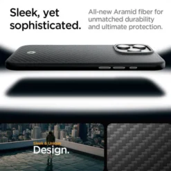 Spigen Iphone 16 Pro Max|Iphone 16 Pro Max-ETUI ENZO ARAMID MAG MAGSAFE IPHONE 16 PRO MAX BLACK/NATURAL