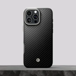 Spigen Iphone 16 Pro Max|Iphone 16 Pro Max-ETUI ENZO ARAMID MAG MAGSAFE IPHONE 16 PRO MAX BLACK/NATURAL