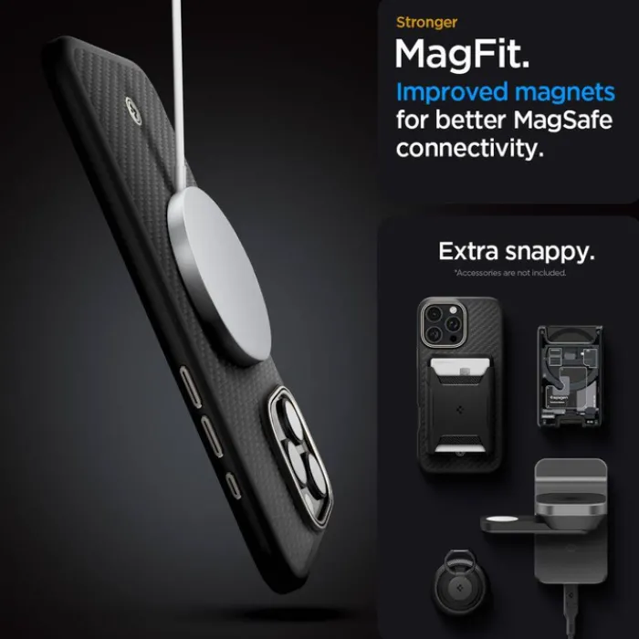 Spigen Apple|Magsafe-ETUI EZNO ARAMID MAG MAGSAFE IPHONE 16 PRO CZARNE