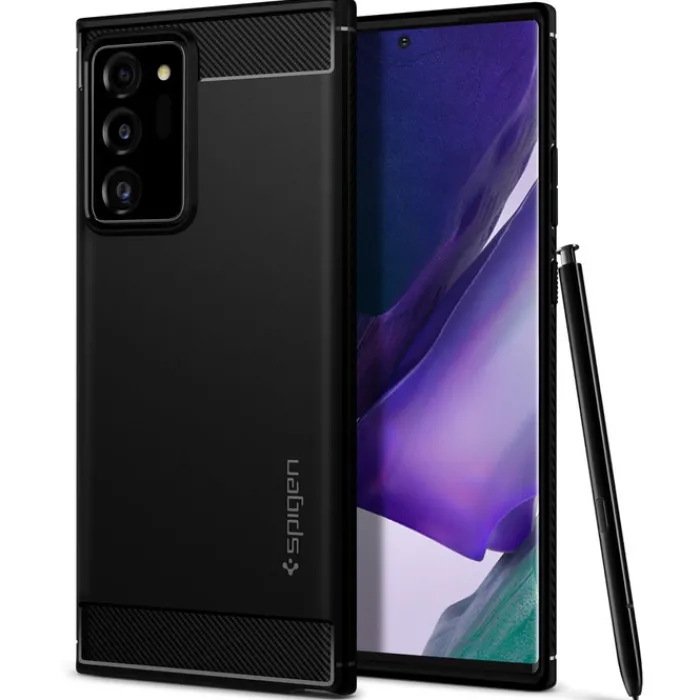 Spigen Galaxy Note 20|Samsung-Etui Galaxy Note 20 Ultra Rugged Armor Matte Black Czarne Case