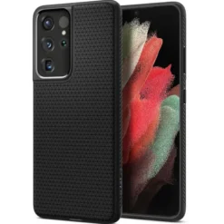 Spigen Samsung|Galaxy S21 Ultra-Etui Galaxy S21 Ultra Liquid Air Matte Black Czarne Case