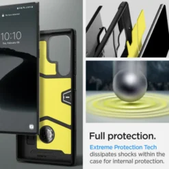 Spigen Samsung|Galaxy S22 Ultra-ETUI Galaxy S22 Ultra Tough Armor Black Czarne Case
