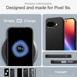 Spigen Google|Pixel 9A-ETUI GOOGLE PIXEL 9A LIQUID AIR MATOWE CZARNE