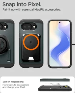 Spigen Pixel 10A|Google-ETUI GOOGLE PIXEL 10A TOUGH ARMOR MAG MAGSAFE ABYSS GREEN