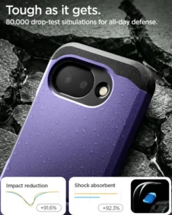 Spigen Pixel 10A|Google-ETUI GOOGLE PIXEL 10A TOUGH ARMOR MAG MAGSAFE ASH VIOLET