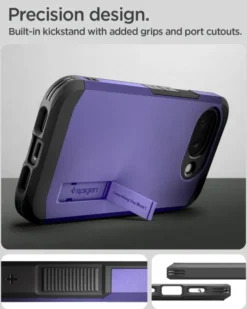 Spigen Pixel 10A|Google-ETUI GOOGLE PIXEL 10A TOUGH ARMOR MAG MAGSAFE ASH VIOLET