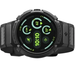 Spigen Pixel Watch 4 45Mm|Google-ETUI GOOGLE PIXEL WATCH 4 45mm RUGGED ARMOR PRO Z PODSTAWKĄ CZARNE