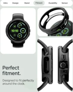 Spigen Pixel Watch 4 45Mm|Google-ETUI GOOGLE PIXEL WATCH 4 45MM LIQUID AIR V2 MATTE BLACK