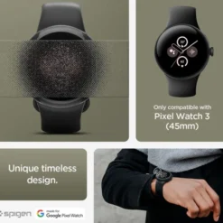 Spigen Google-ETUI GOOGLE PIXEL WATCH 3 45MM LIQUID AIR MATTE BLACK