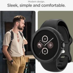 Spigen Google-ETUI GOOGLE PIXEL WATCH 3 45MM LIQUID AIR MATTE BLACK
