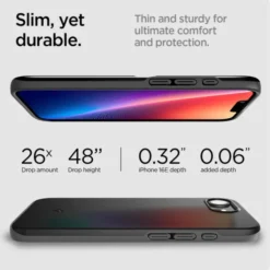 Spigen Iphone 17E|Apple-ETUI IPHONE 17E / 16E THIN FIT MAG MAGSAFE CZARNE