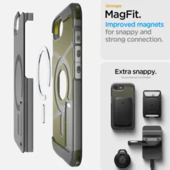 Spigen Iphone 17E|Apple-ETUI IPHONE 17E / 16E TOUGH ARMOR MAG MAGSAFE FROST BLACK