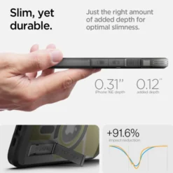 Spigen Iphone 17E|Apple-ETUI IPHONE 17E / 16E TOUGH ARMOR MAG MAGSAFE FROST BLACK