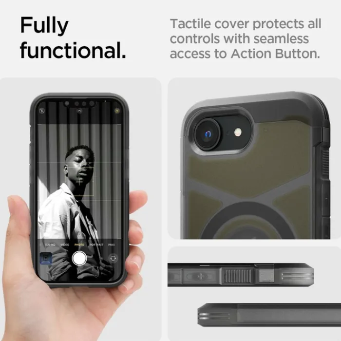 Spigen Iphone 17E|Apple-ETUI IPHONE 17E / 16E TOUGH ARMOR MAG MAGSAFE FROST BLACK