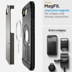 Spigen Iphone 17E|Apple-ETUI IPHONE 17E / 16E TOUGH ARMOR MAG MAGSAFE GUNMETAL