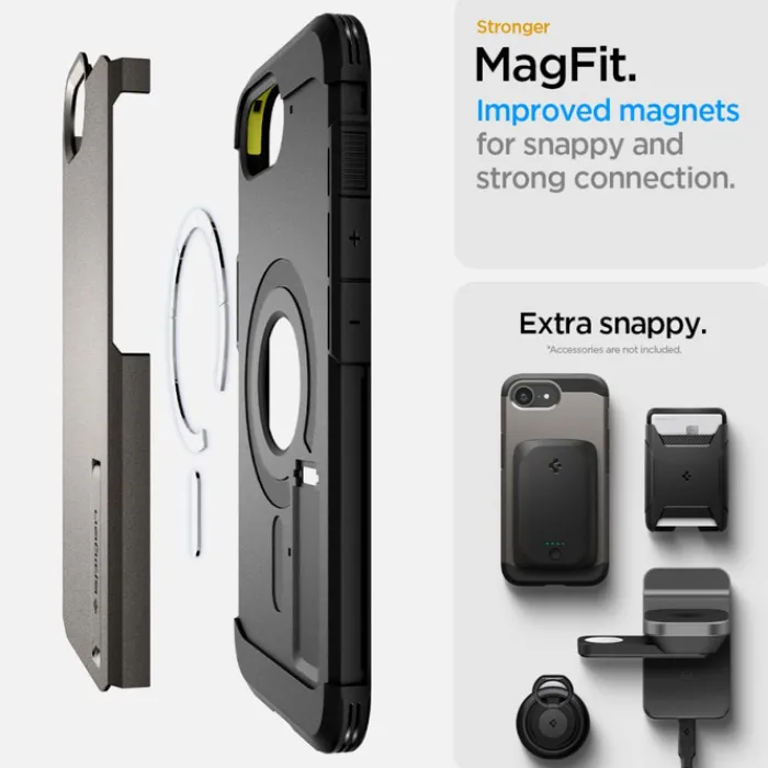 Spigen Iphone 17E|Apple-ETUI IPHONE 17E / 16E TOUGH ARMOR MAG MAGSAFE GUNMETAL