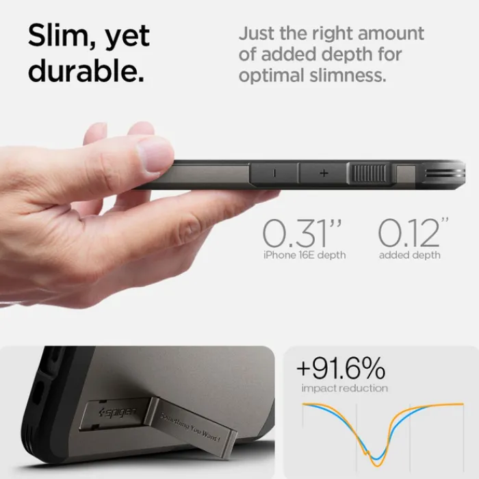 Spigen Iphone 17E|Apple-ETUI IPHONE 17E / 16E TOUGH ARMOR MAG MAGSAFE GUNMETAL