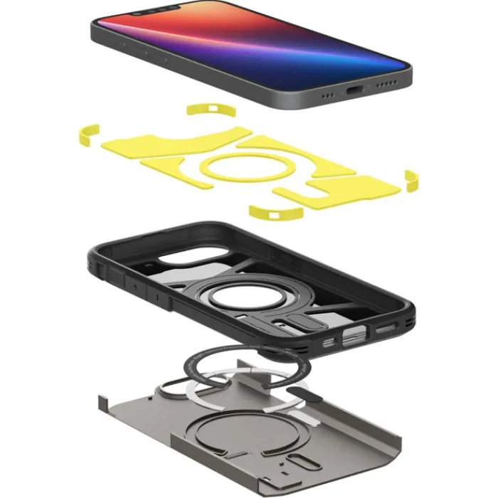 Spigen Iphone 17E|Apple-ETUI IPHONE 17E / 16E TOUGH ARMOR MAG MAGSAFE GUNMETAL