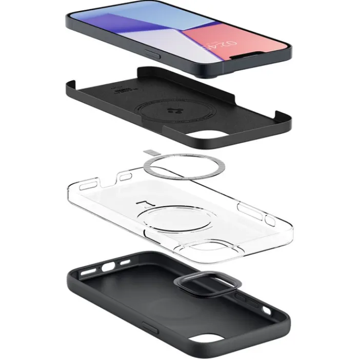 Spigen Iphone 14 Plus|Apple-Etui iPhone 14 Plus Silicone Fit Mag Magsafe Black