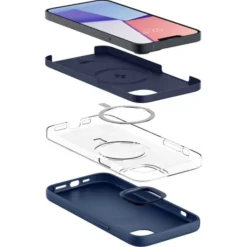 Spigen Iphone 14 Plus|Apple-Etui iPhone 14 Plus Silicone Fit Mag Magsafe Navy Blue