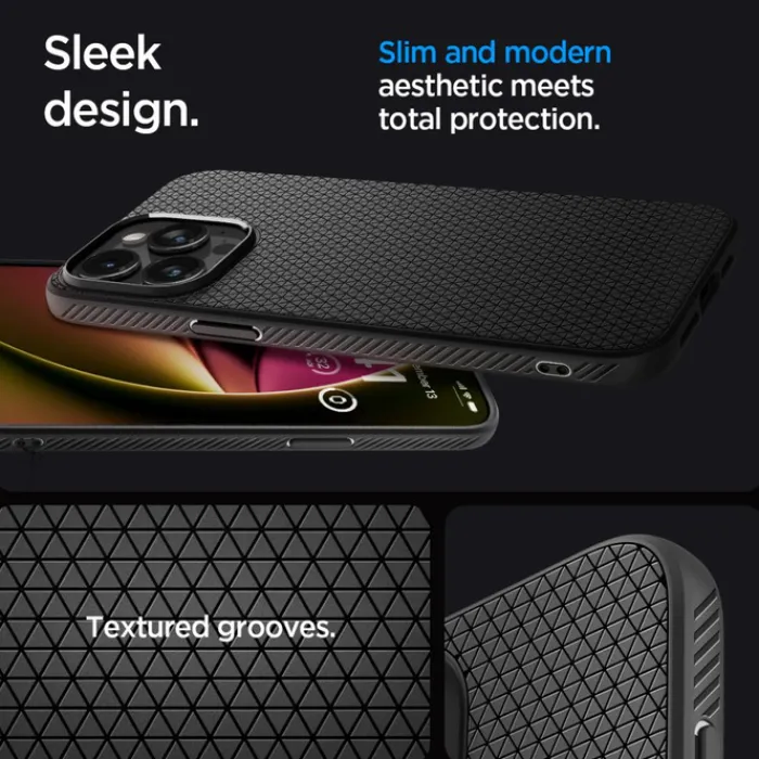 Spigen Iphone 15 Pro|Apple-Etui iPhone 15 Pro Liquid Air Matte Black Case