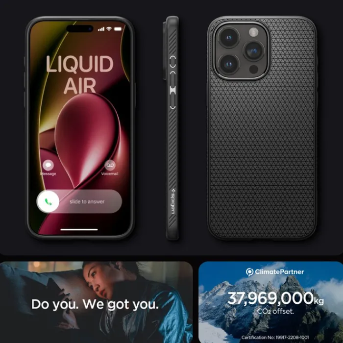 Spigen Iphone 15 Pro|Apple-Etui iPhone 15 Pro Liquid Air Matte Black Case