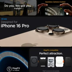 Spigen Apple|Iphone 16 Pro-ETUI IPHONE 16 PRO LIQUID AIR ”T” MAG MAGSAFE MATTE CZARNE