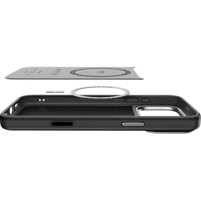 Spigen Iphone 17 Pro Max|Apple-ETUI IPHONE 17 PRO MAX ENZO ARAMID ”T” MAG MAGSAFE BLACK/SILVER