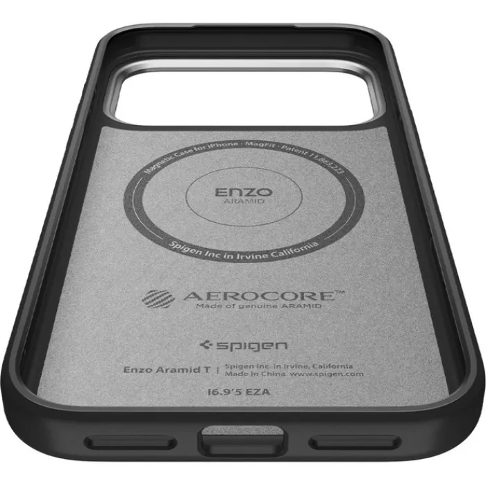 Spigen Iphone 17 Pro Max|Apple-ETUI IPHONE 17 PRO MAX ENZO ARAMID ”T” MAG MAGSAFE BLACK/SILVER