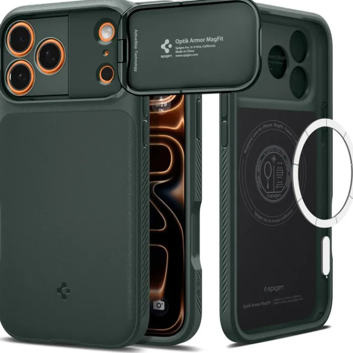 Spigen Iphone 17 Pro Max|Apple-ETUI IPHONE 17 PRO MAX OPTIK ARMOR MAG MAGSAFE ABYSS GREEN