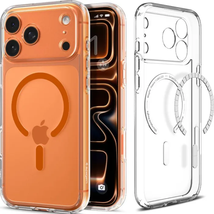 Spigen Iphone 17 Pro|Apple-ETUI IPHONE 17 PRO ULTRA HYBRID MAG MAGSAFE CLEAR/ORANGE